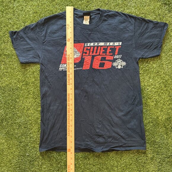 NCAA Gonzaga Bulldogs Basketball 2017 Sweet 16 Navy Graphic T Shirt Mens Medium - Picture 2 of 8